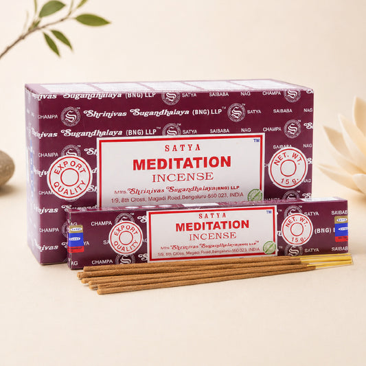 Encens Satya Méditation ~ Étui de 15 Grammes
