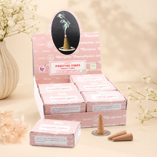Cônes d’Encens Satya Positive Vibes ~ Boîte de 10 cônes
