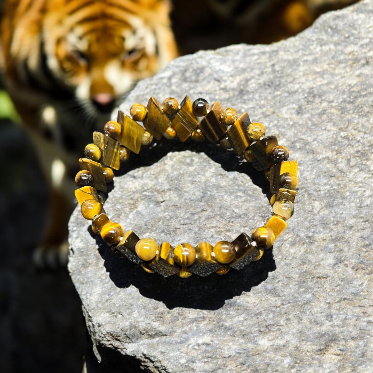 Bracelet multi en Œil de Tigre